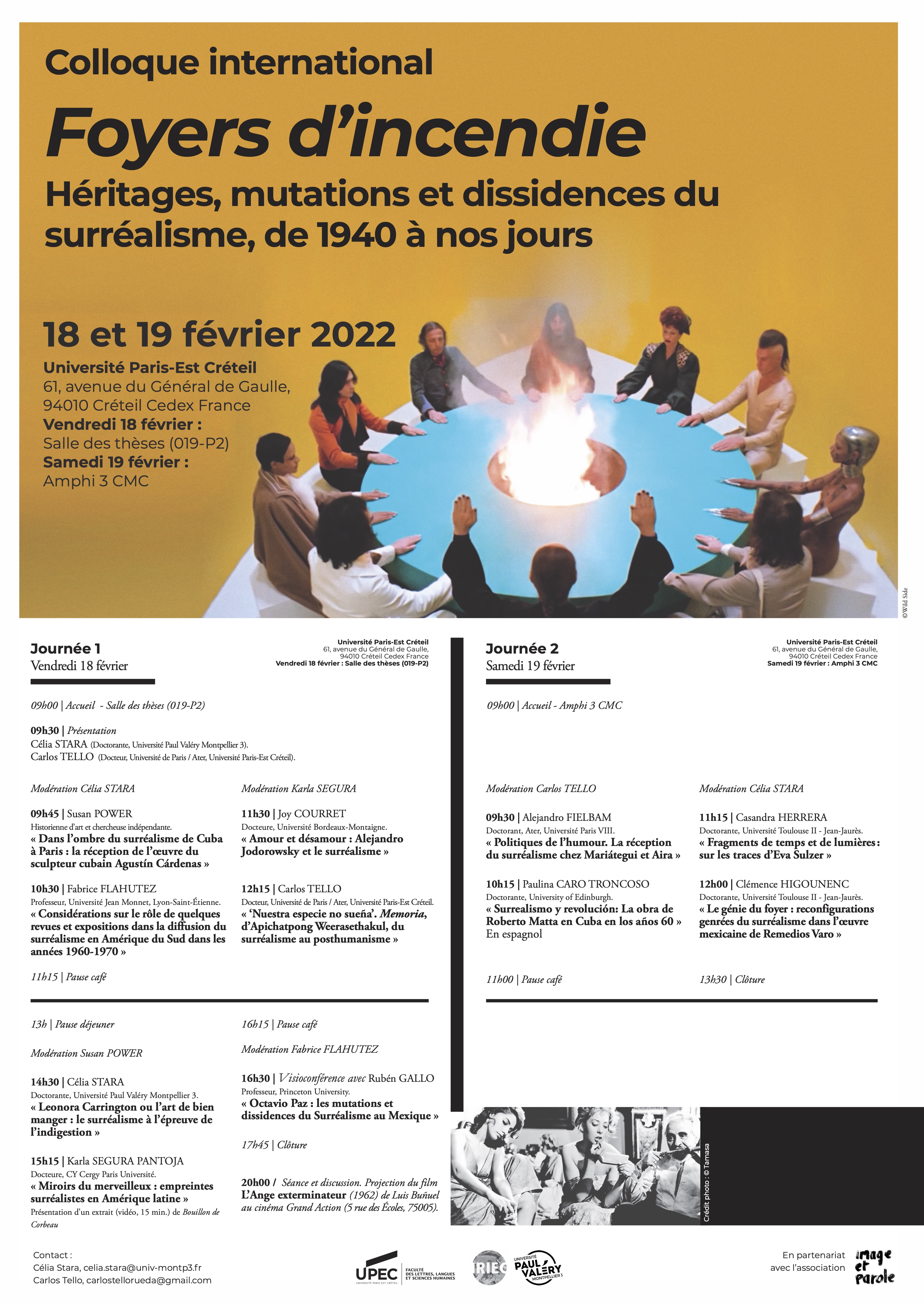 Affiche colloque "Foyers d'incendie"