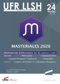 affiche masteriales 2020 llsh upec