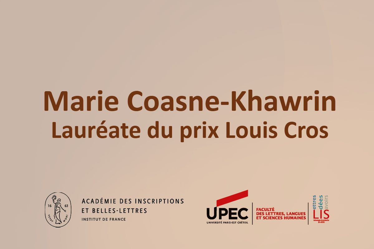 marie coasne-khawrin laureate du prix Louis Cros