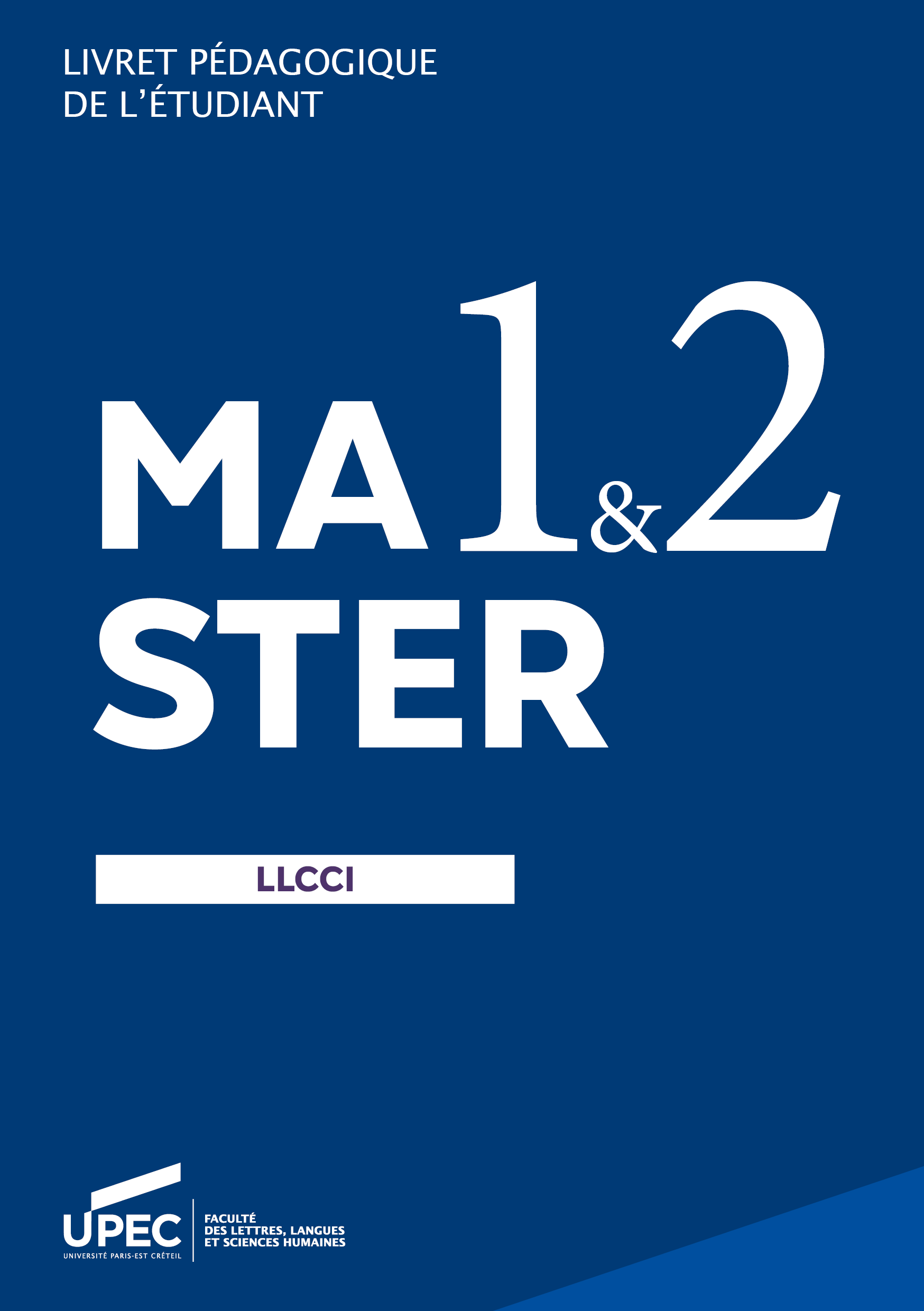 Télécharger le livret Master LLCCI