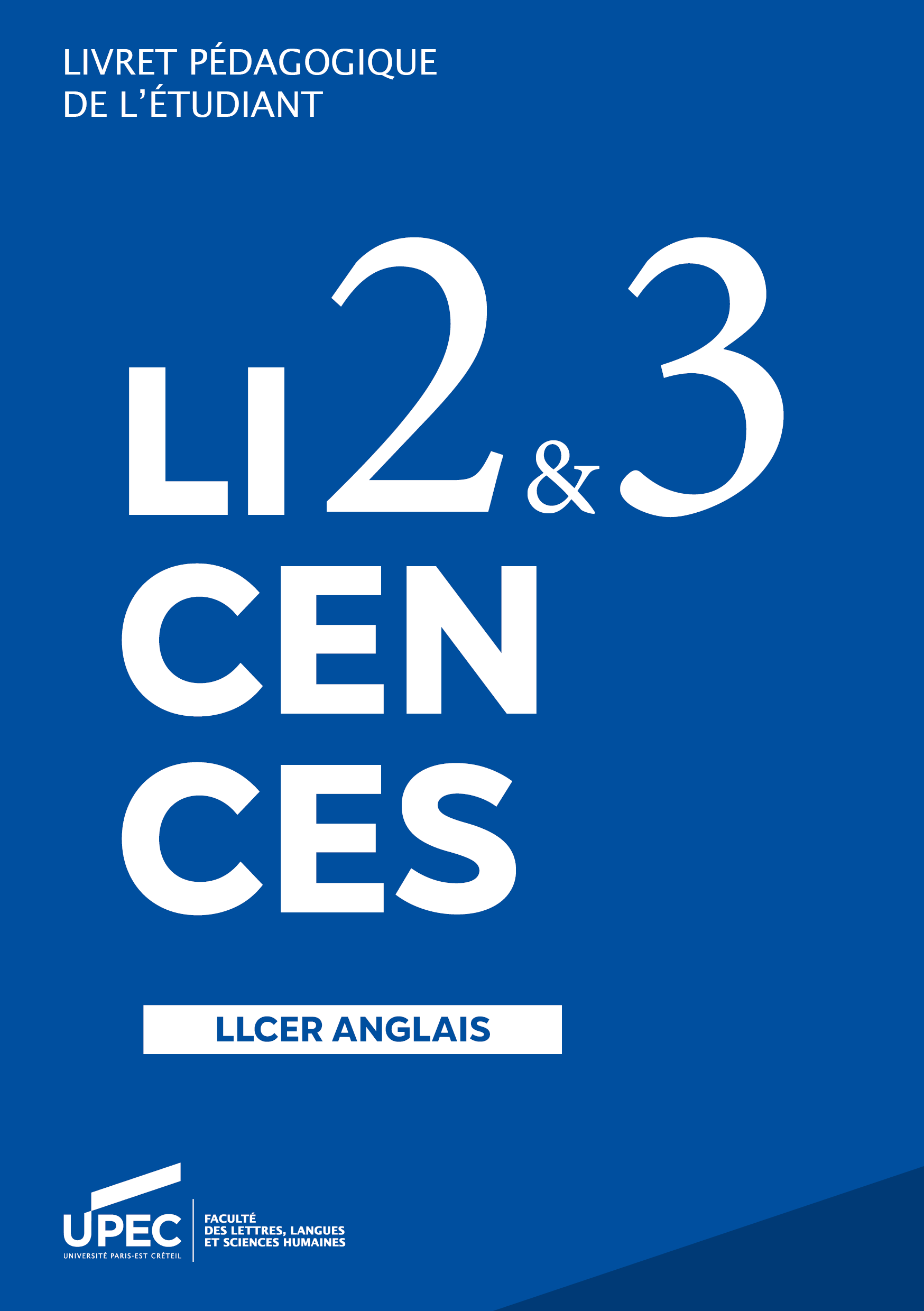 Télécharger le livret L2/L3 LLCER Anglais 2024-2025