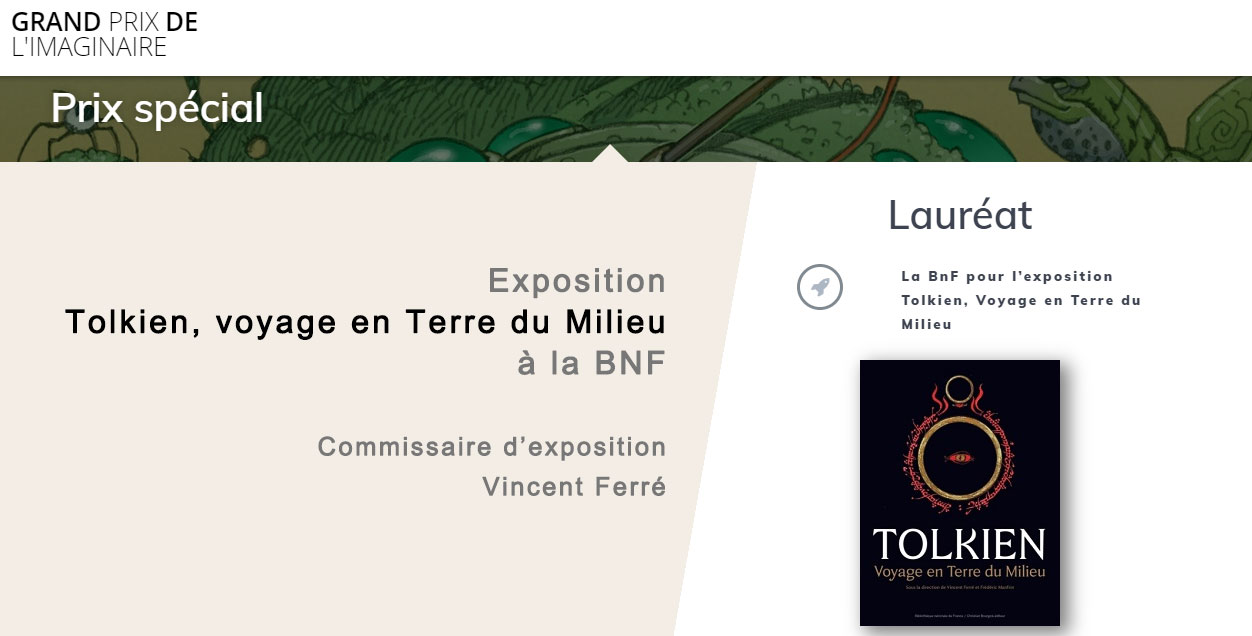 Prix imaginaire pour l'expo Tolkien